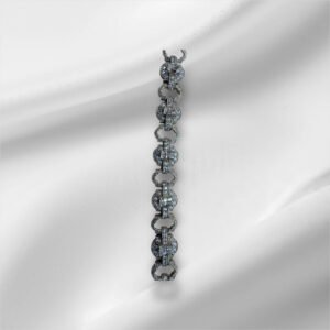 Sterling Silver and CZ Link Bradelet