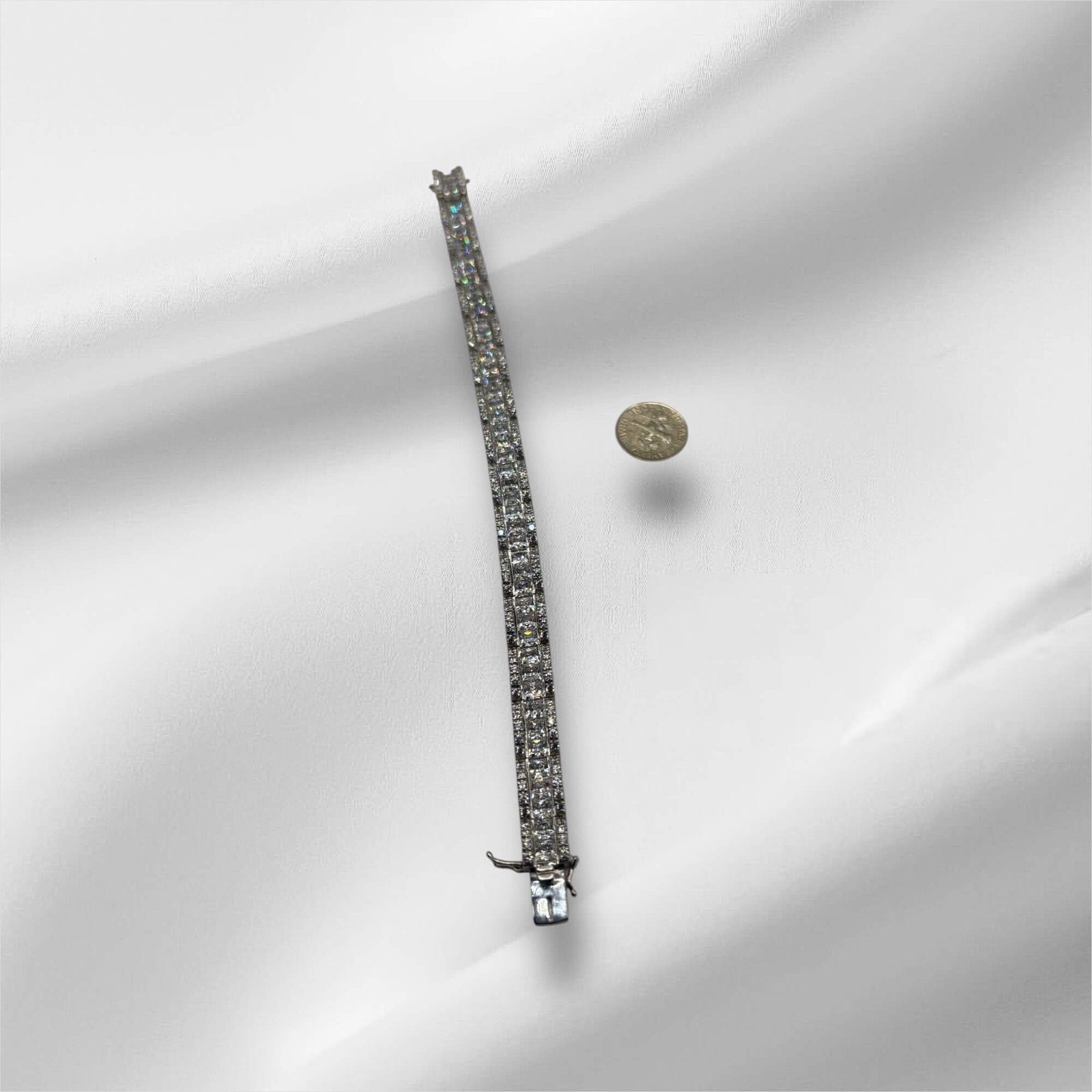 Sterling Silver and CZ Bracelet - Image 2