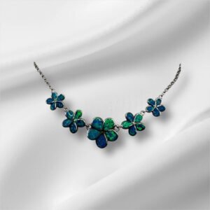 Sterling Silver and Opal Necklace