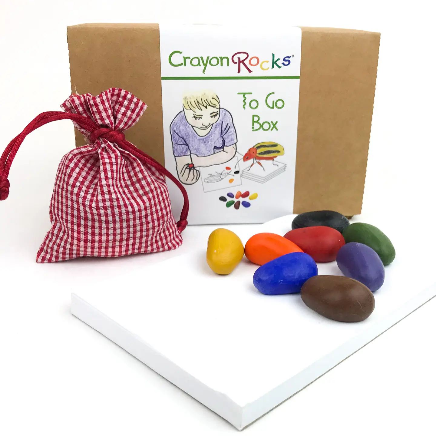 Crayon Rocks - perfectly sized crayon rocks for small hands - To-Go Box 8 Colors
