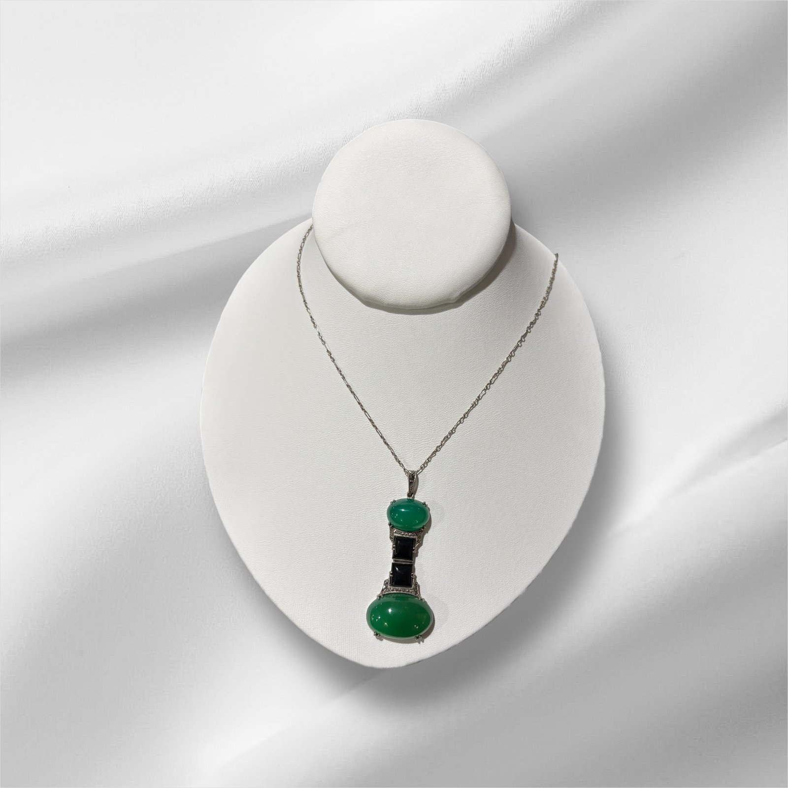 Stunning Art Deco Wachenheimer Sterling Necklace - Image 4