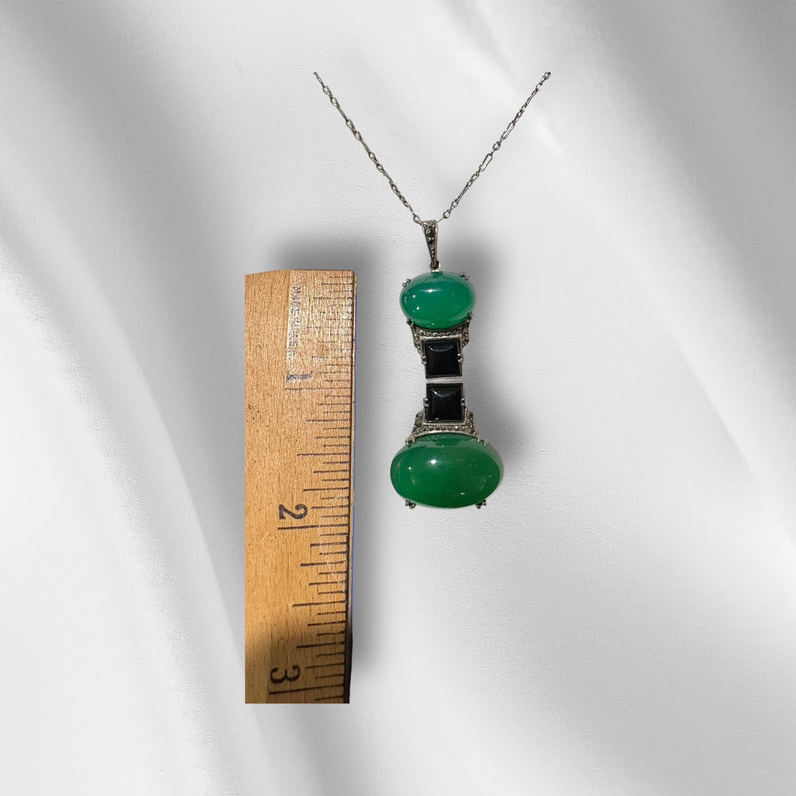 Stunning Art Deco Wachenheimer Sterling Necklace - Image 3