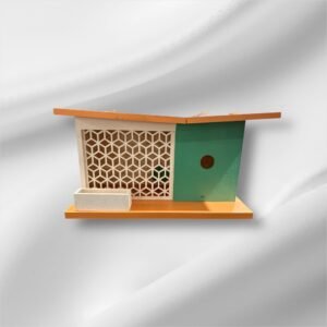 White Lattice Birdhouse
