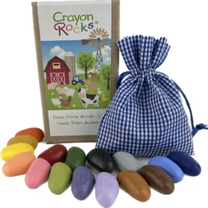 Crayon Rocks - perfectly sized crayon rocks for small hands - Barnyard Collection 16 rocks