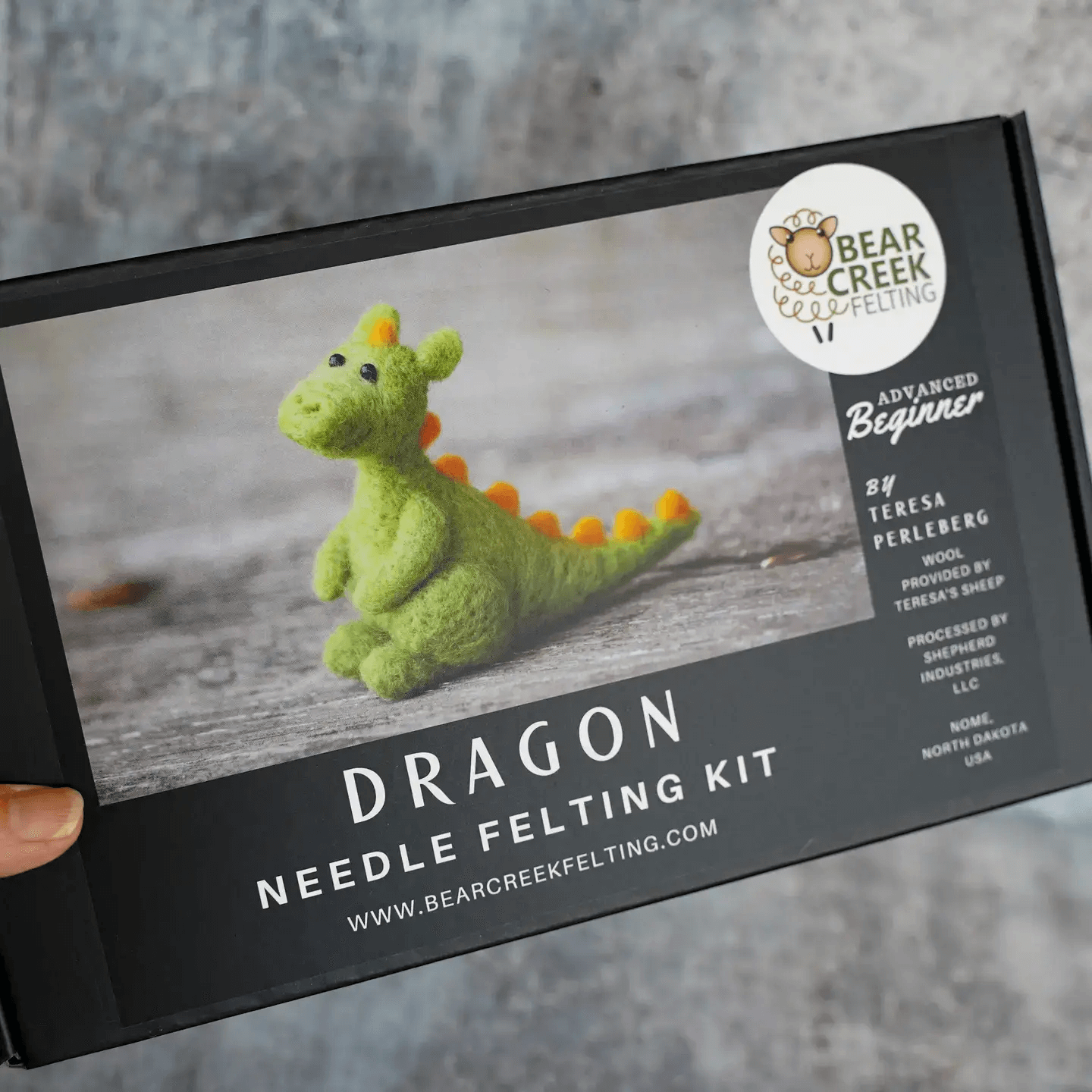 Bear Creek Felting Dragon Needle Felting Kit Advanced Beginner