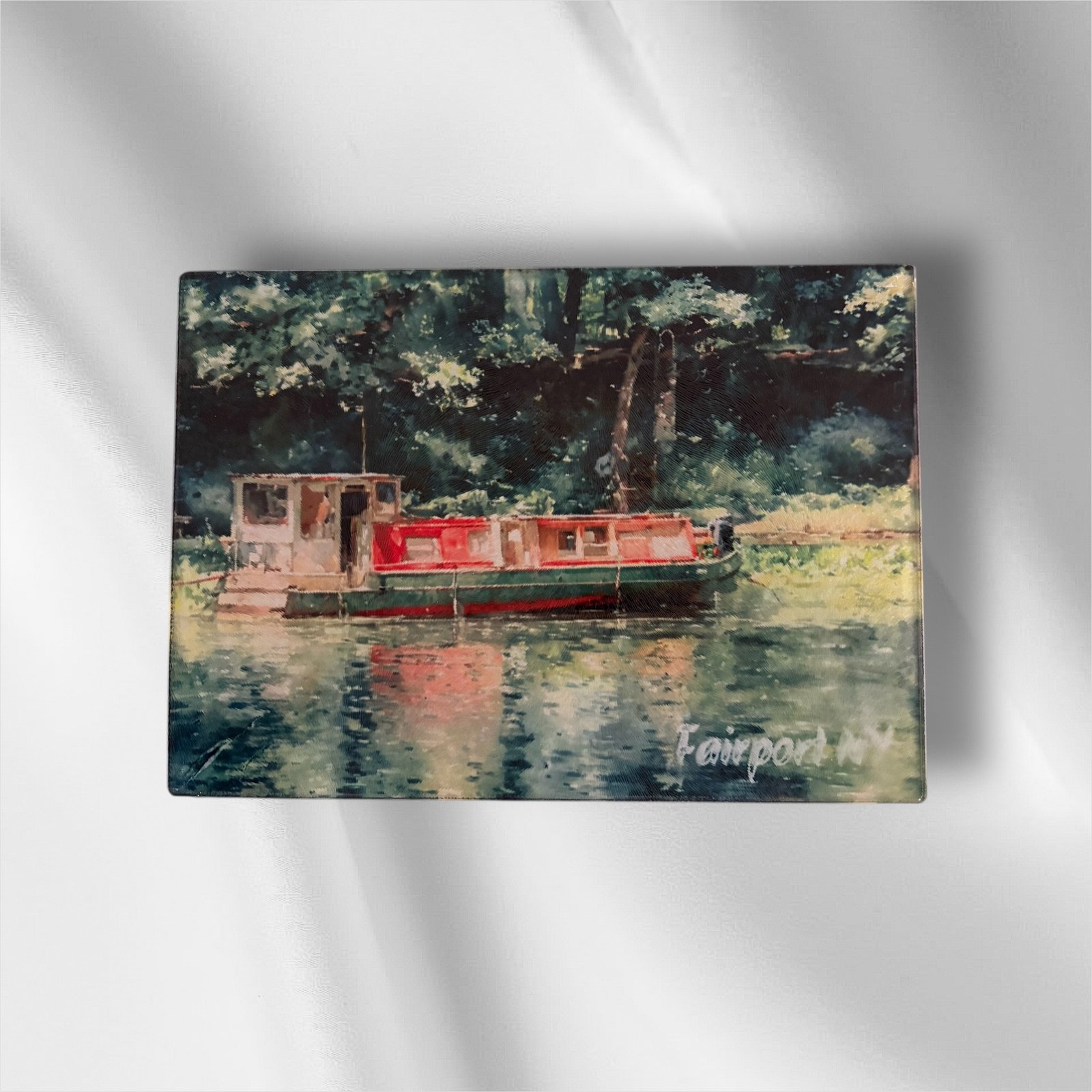 8 x 11Tempered Glass Cutting Board - Fairport NY Sam Patch Boat