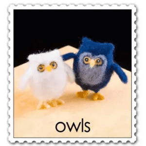 Woolpets Owls Needle Felting - makes 2 - Intermediate