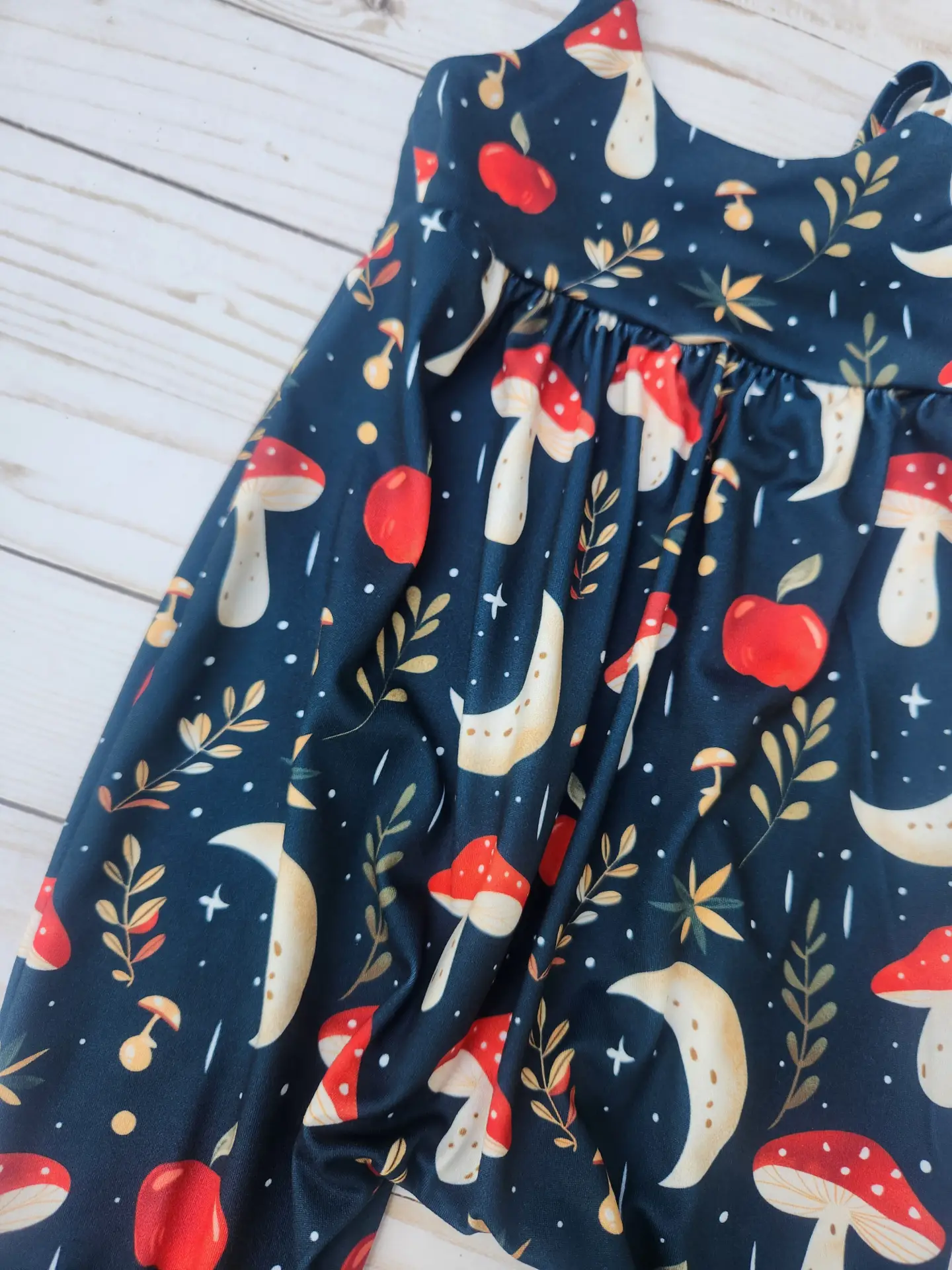 Small Blessings Designs Mushroom Bubble Romper - Image 3