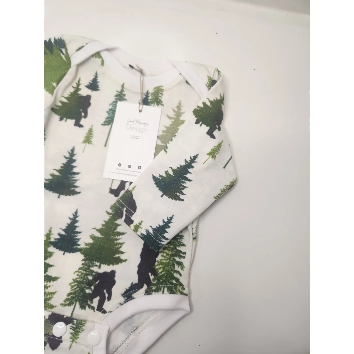 Small Blessings Designs Bigfoot Romper with Long Sleeves