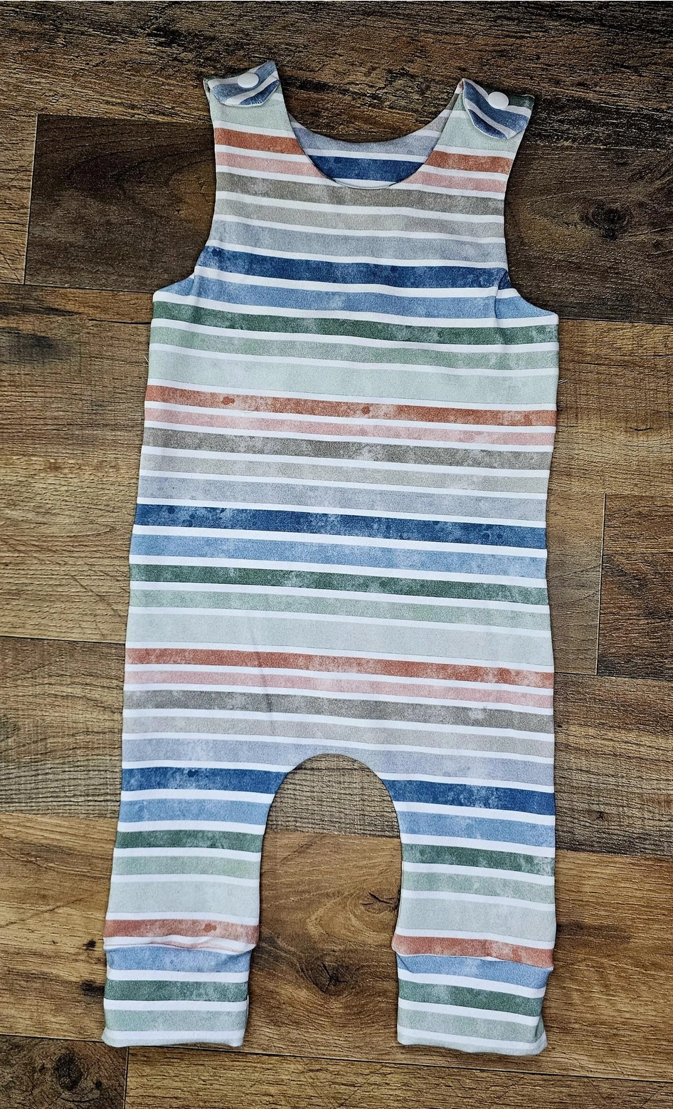 Small Blessings Designs Pastel Striped Baby Overall