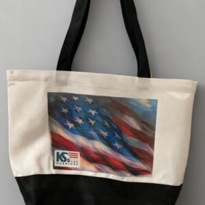 4 A Cause - by Lorraine Staunch "K-9s Flag" benefitting K-9s for Warriors Tote Bag