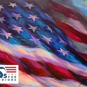 4 A Cause - Cutting Boards by Lorraine Staunch "K-9s Flag" benefitting K-9s for Warriors 11 x 8