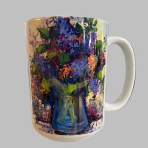4 A Cause - by Lorraine Staunch "Lilacs" benefitting K-9 Orphans 15 oz Coffee Mug